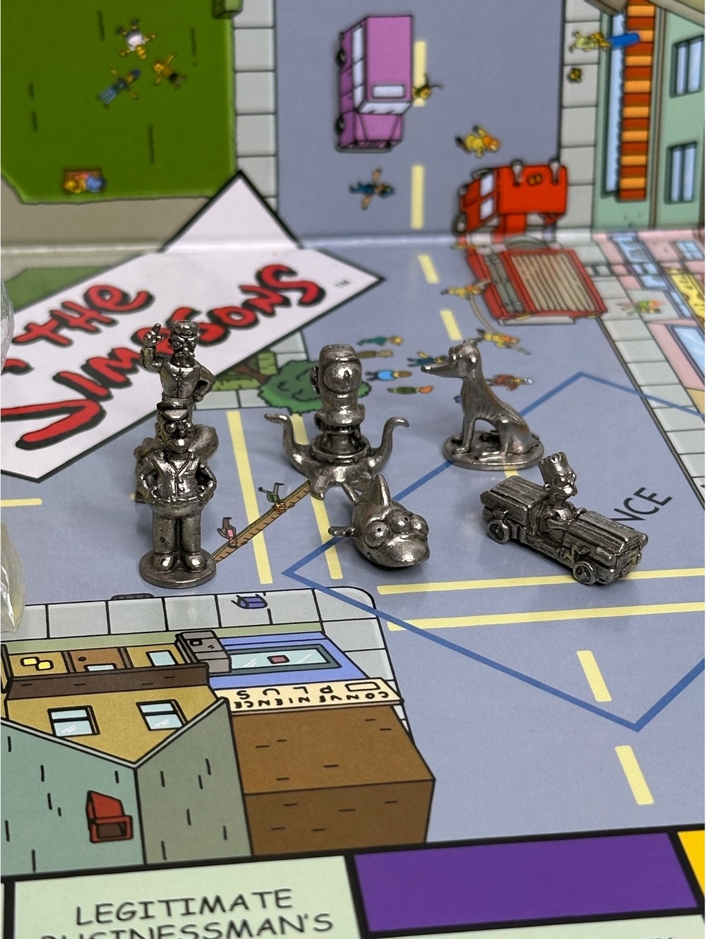 The Simpsons Monopoly Board Game 2001 Complete Pewter Tokens Parker Brothers - Picture 4 of 8